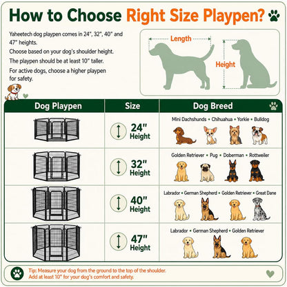 Foldable dog playpen, 16 panels