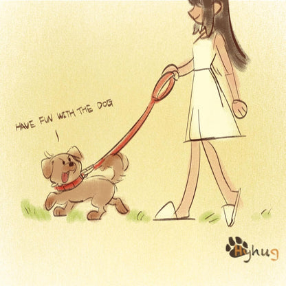 Short 18 in dog leash with padded handle