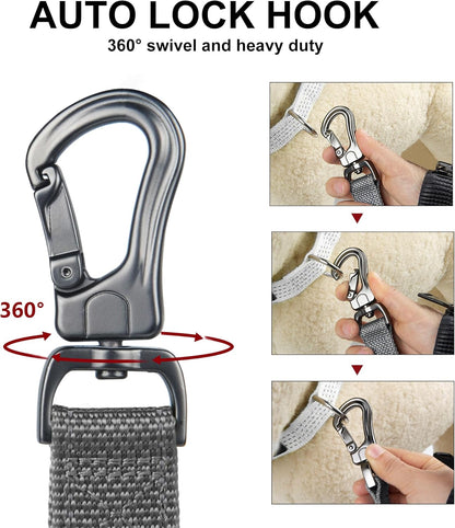 4 ft heavy duty dog leash with double handle