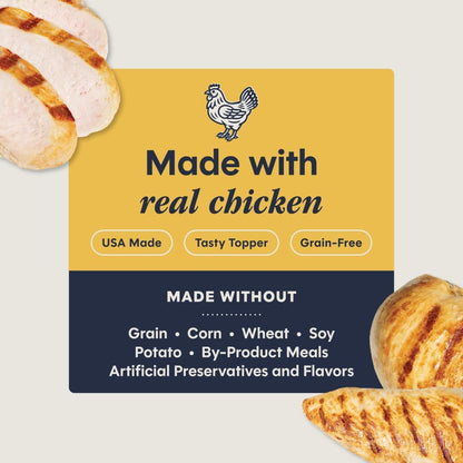 Grain-free chicken wet cat food topper, 24 pouches