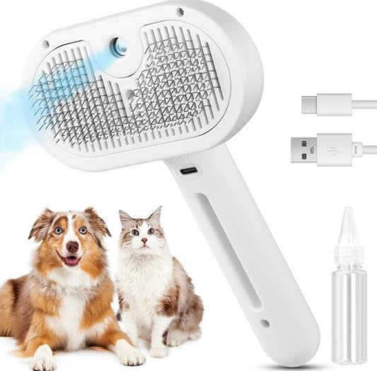 Electric steam brush for cats