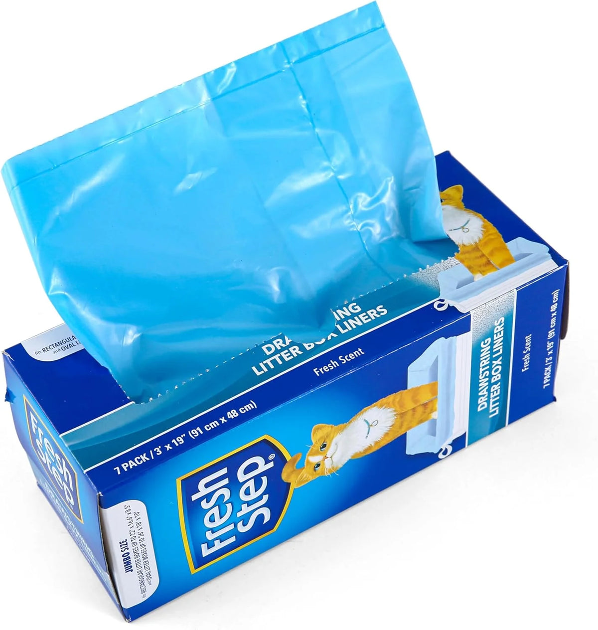 XL drawstring litter box liners, 7 count