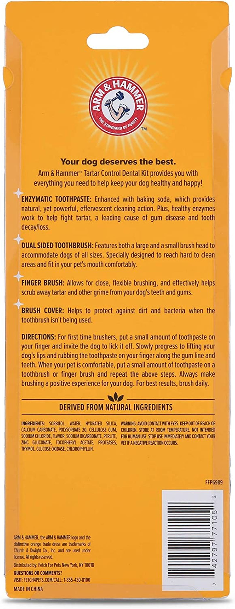Dog dental care kit, 3 pieces