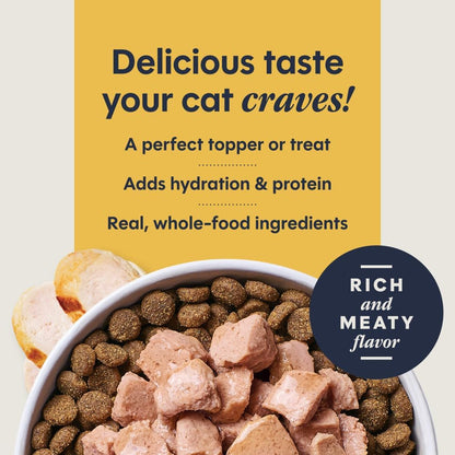 Grain-free chicken wet cat food topper, 24 pouches