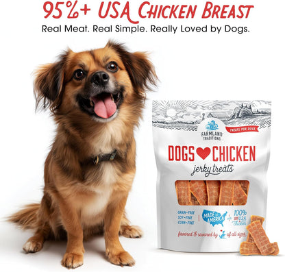 Filler Free Dogs Love Chicken Premium Jerky Treats for Dogs, 3 Lb. Bag