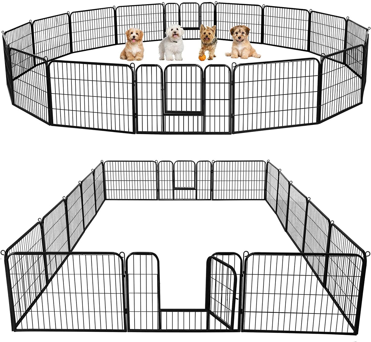Foldable dog playpen, 16 panels