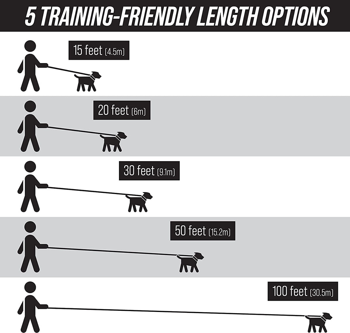 50 ft long training leash for dogs
