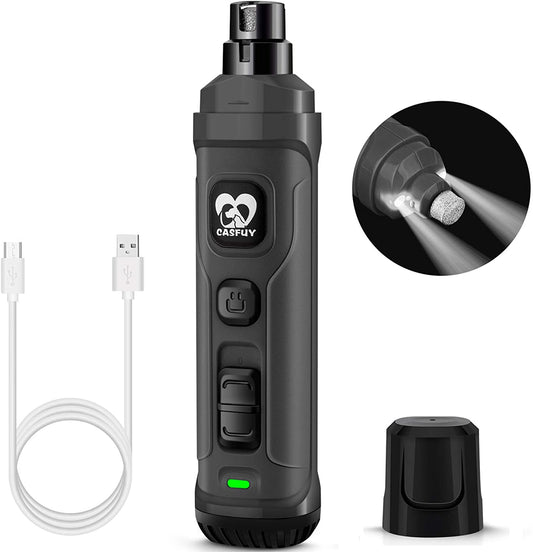 Rechargeable dog nail grinder with LED lights